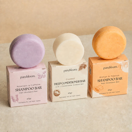 Rice Protein Treatment Set for Hair Growth (2 Shampoo, 1 Conditioner)