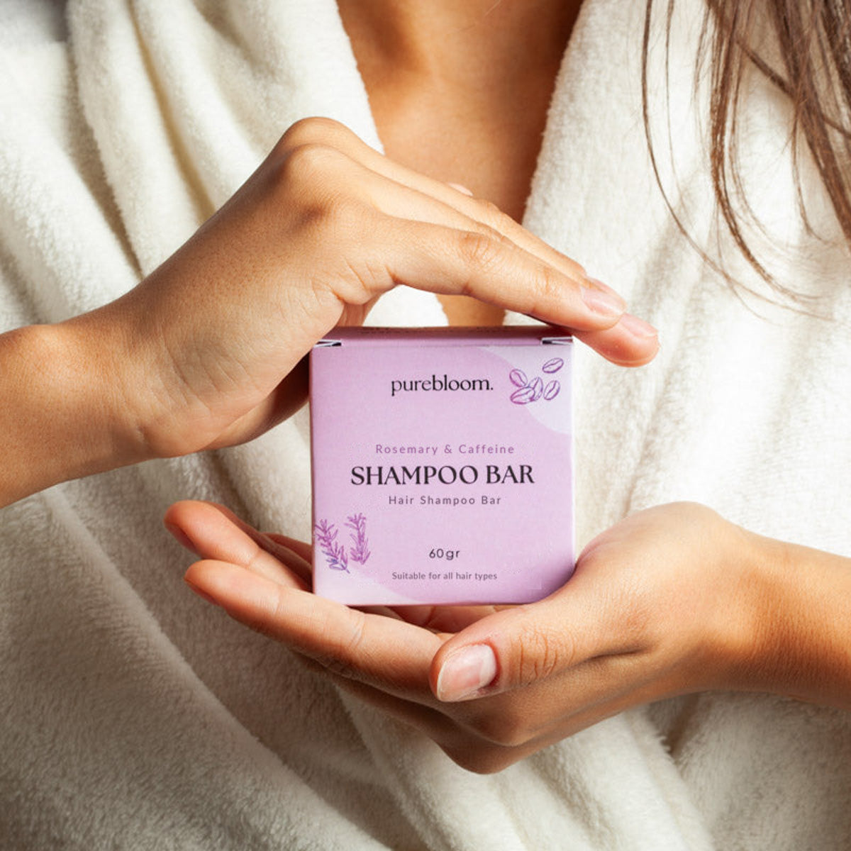 Rice Protein Shampoo Bar for Hair Growth - Rosemary & Caffeine
