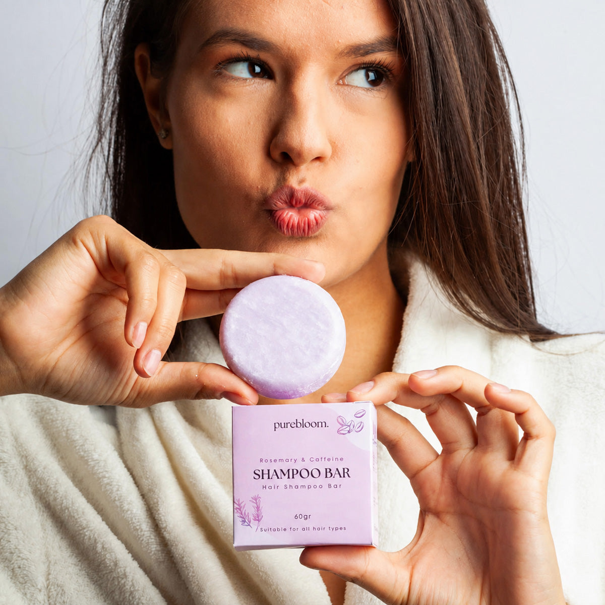 Rice Protein Shampoo Bar for Hair Growth - Rosemary & Caffeine