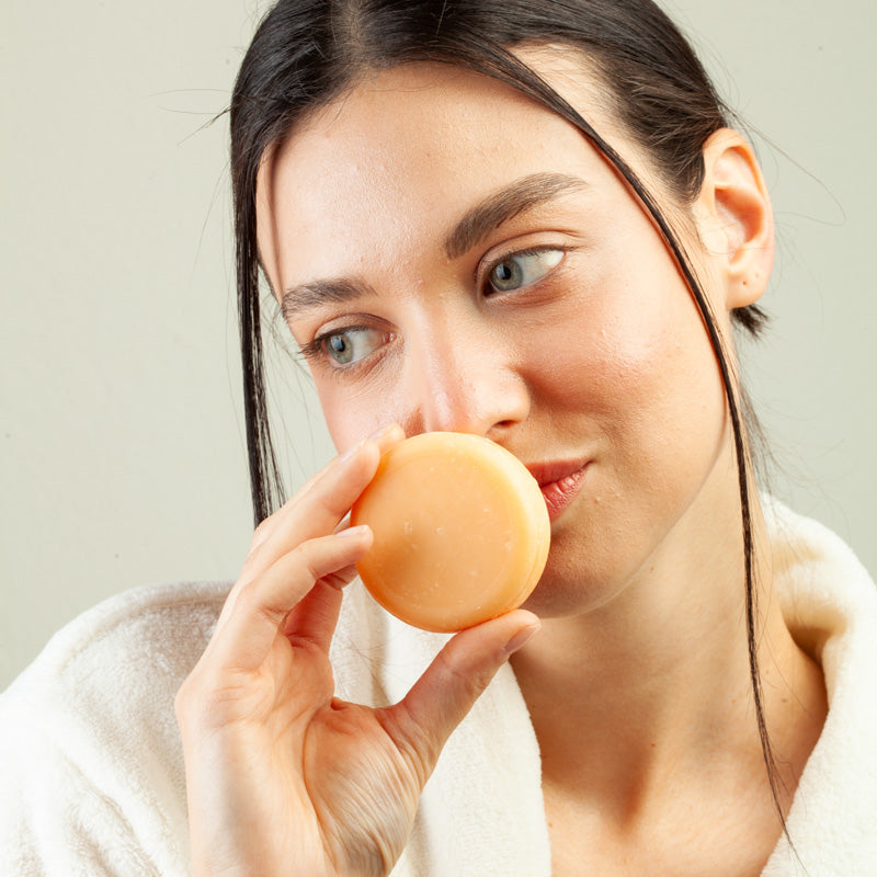 Rice Protein Shampoo Bar for Hair Growth - Mango & Papaya